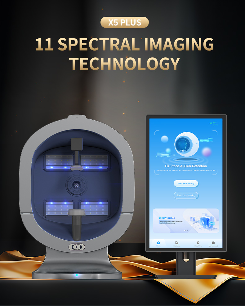 2026 Professional X5 Skin Analysis Professional 3D Display AI Detection Hair And Scalp Skin Analyzer For Salon