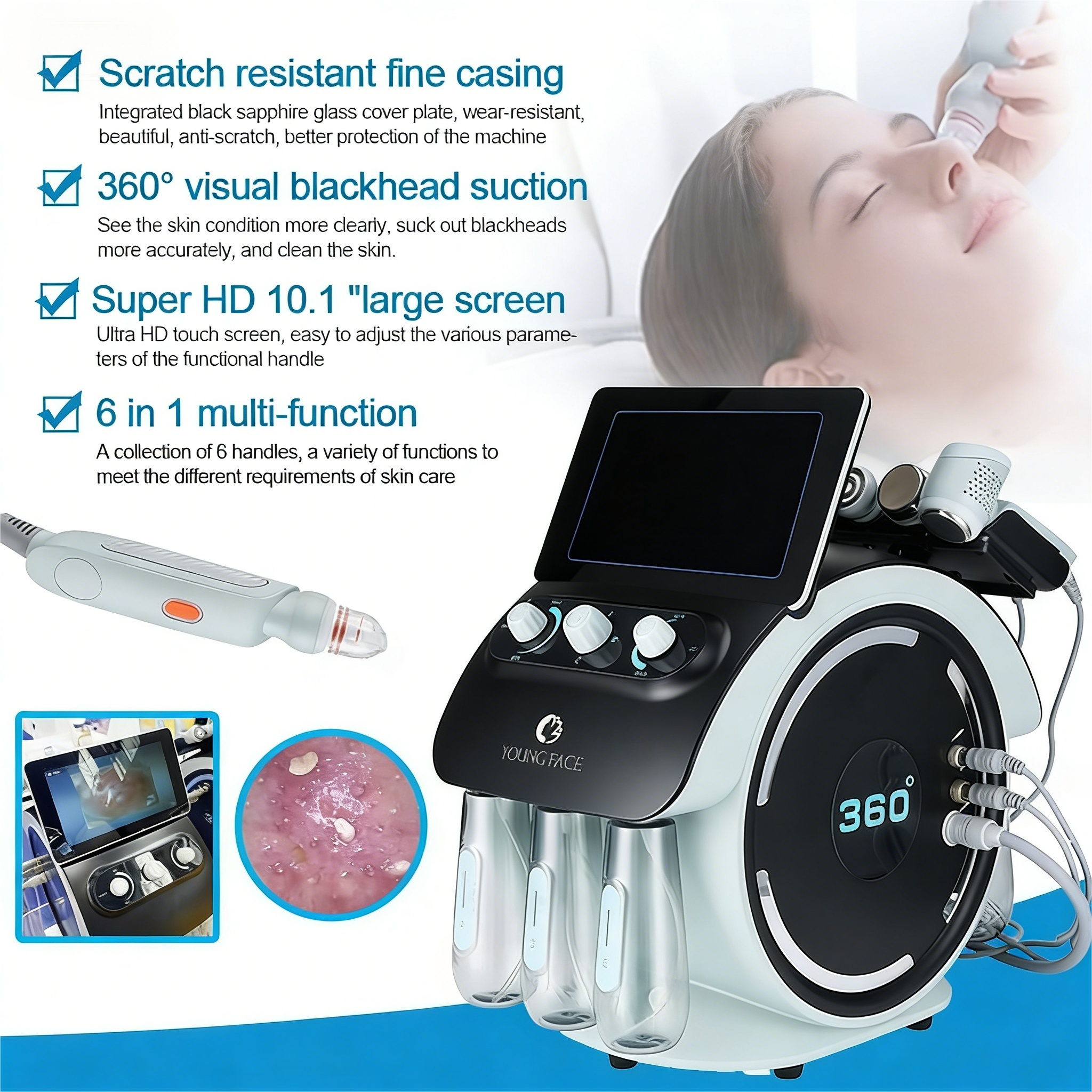 Advanced Hydro Microdermabrasion Machine Professional Beauty Equipment for Spa Skin Tightening Hydration Rejuvenation