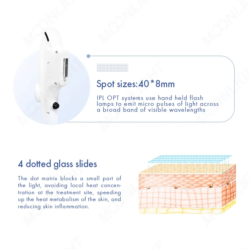 OEM Permanent IPL Diode Laser Facial Skin Rejuvenation Hair Freckle Removal