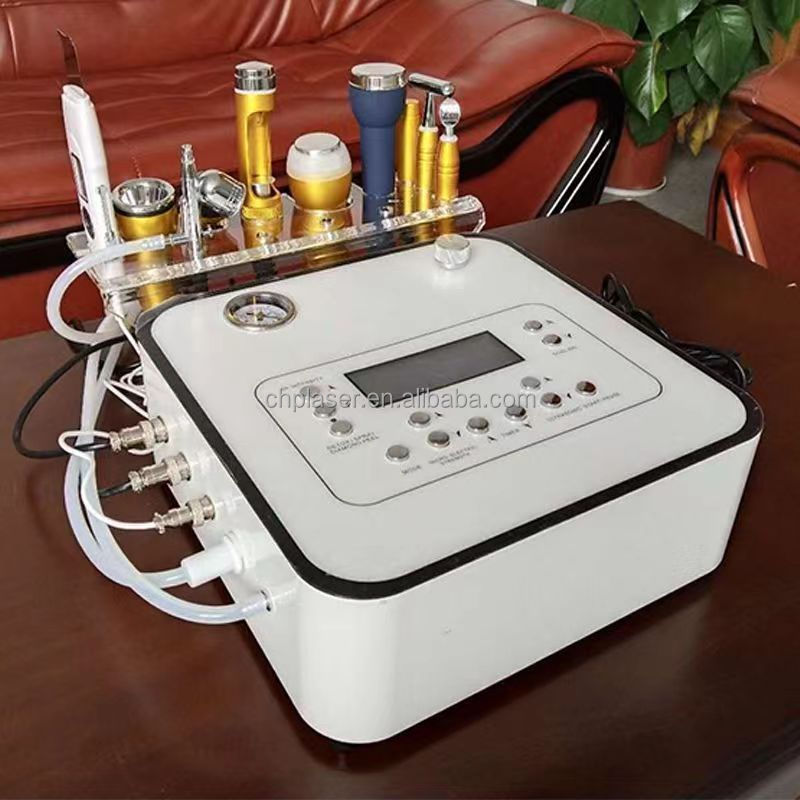 Hydro Facial Machine Side View and Accessories