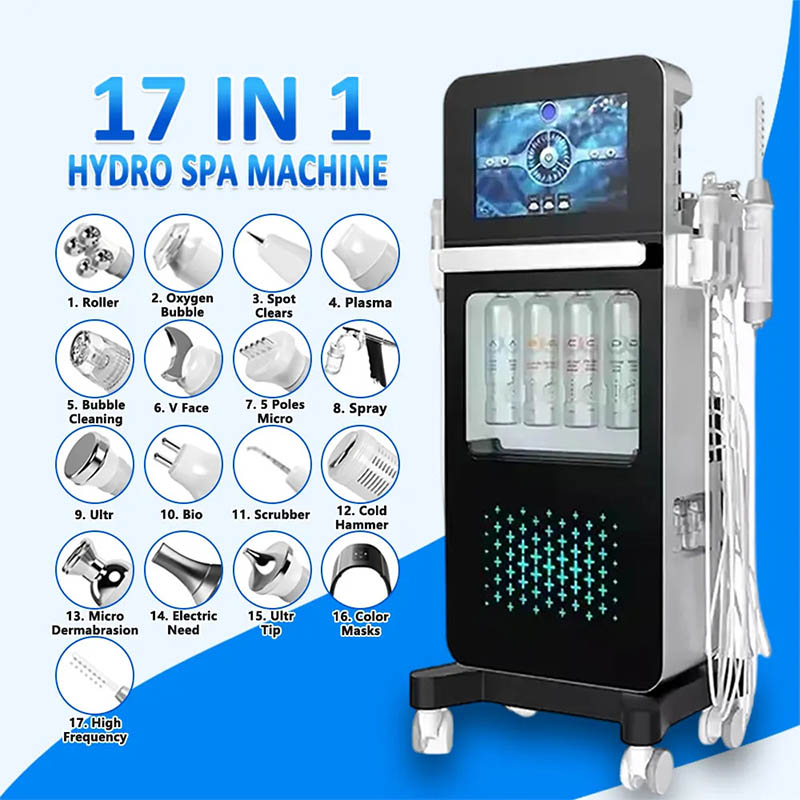 17 in 1 Hydra Skin Purifying Revitalizing Cleansing Hydro Beauty Professional Facial Machine