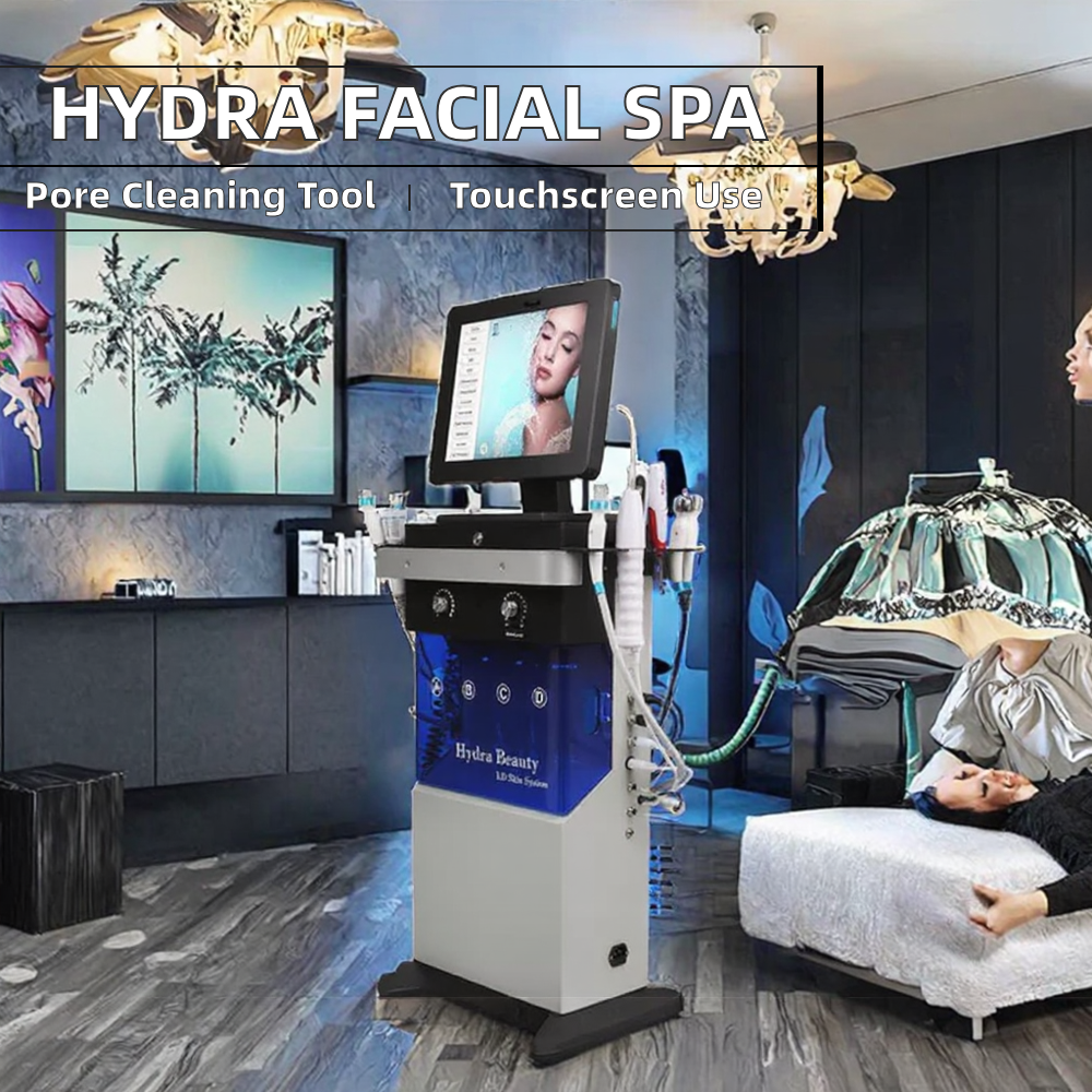 Aesthetics Hydro Aqua Facial Spa Equipment High Frequency Hydra Dermabrasion Microdermabrasion for Eye Skincare Rejuvenation