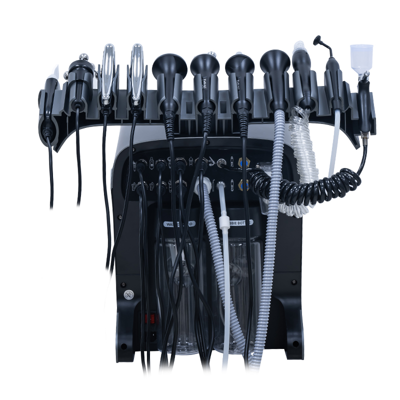 Black Desktop Hydra Bubble 10/11 Hydro Dermabrasion Facial Machine Nano Oxygen Jet US/UK Compatible Face Body Salon Use