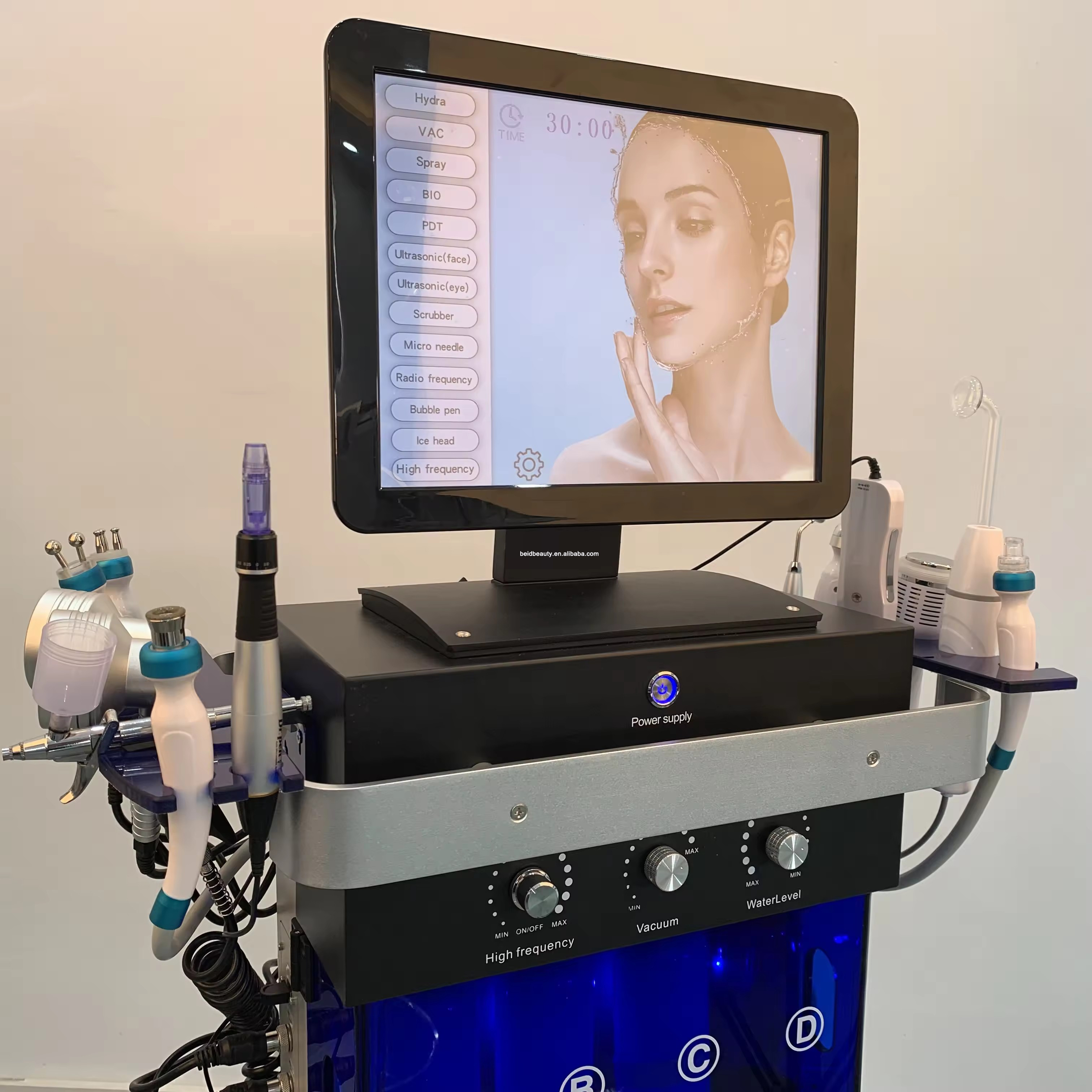 14-in-1 Oxygen Jet Peel Microdermabrasion Facial Machine Vacuum Technology for Commercial Acne Treatment Skin Care