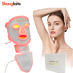 Shanglaite Soft Portable Led Facial 4 Color Home Salon Infrared Red Light Therapy Face Neck Message Face Lifting Muscle Relax