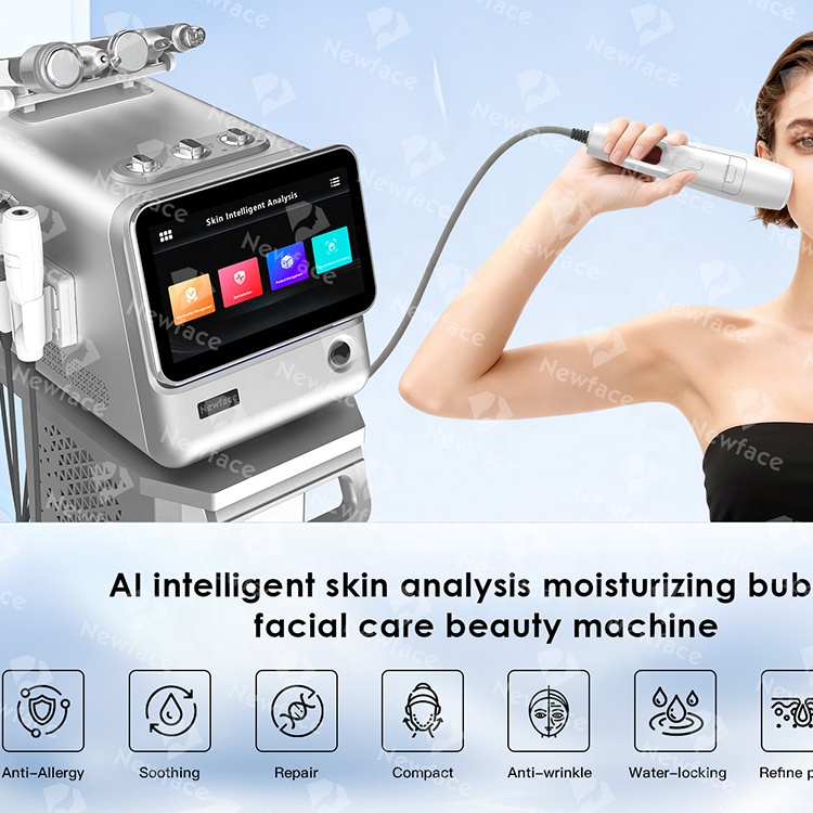 NewFace Top Factory Quality Facial Spa Hydrodermabrasion Skin Analyzer in 1 Hydra Beauty Oxygen Jet Facial Dermabrasion Machine