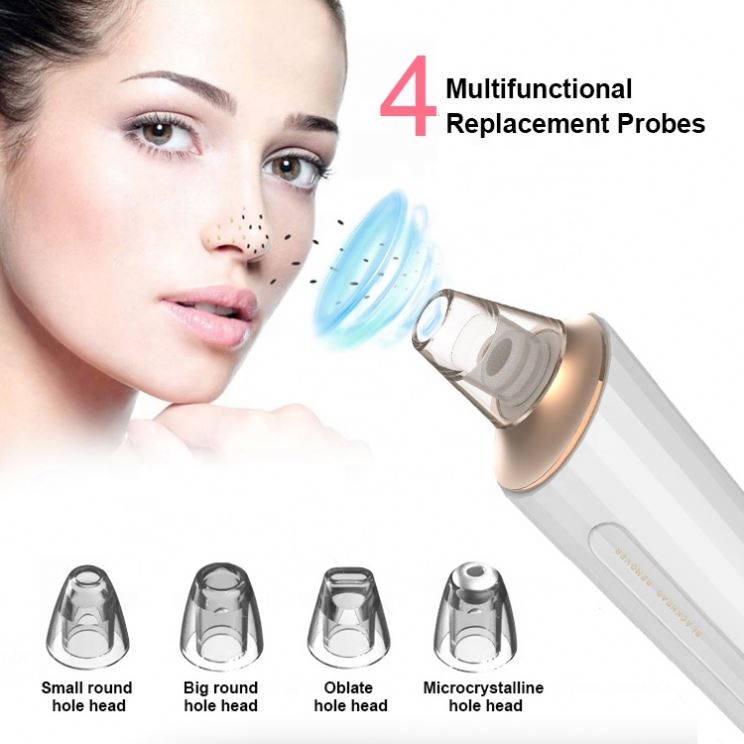 Blackhead Remover Suction Facial Vacuum Beauty Machine Acne Treatment Waterproof Pore Cleanser Set