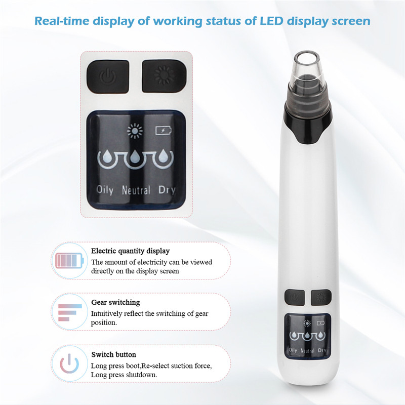 Electric Blackheads Remover Skin Blackhead Removing Machine Electronic Vacuum Facial Pore Suction Cleaning Beauty Instrument