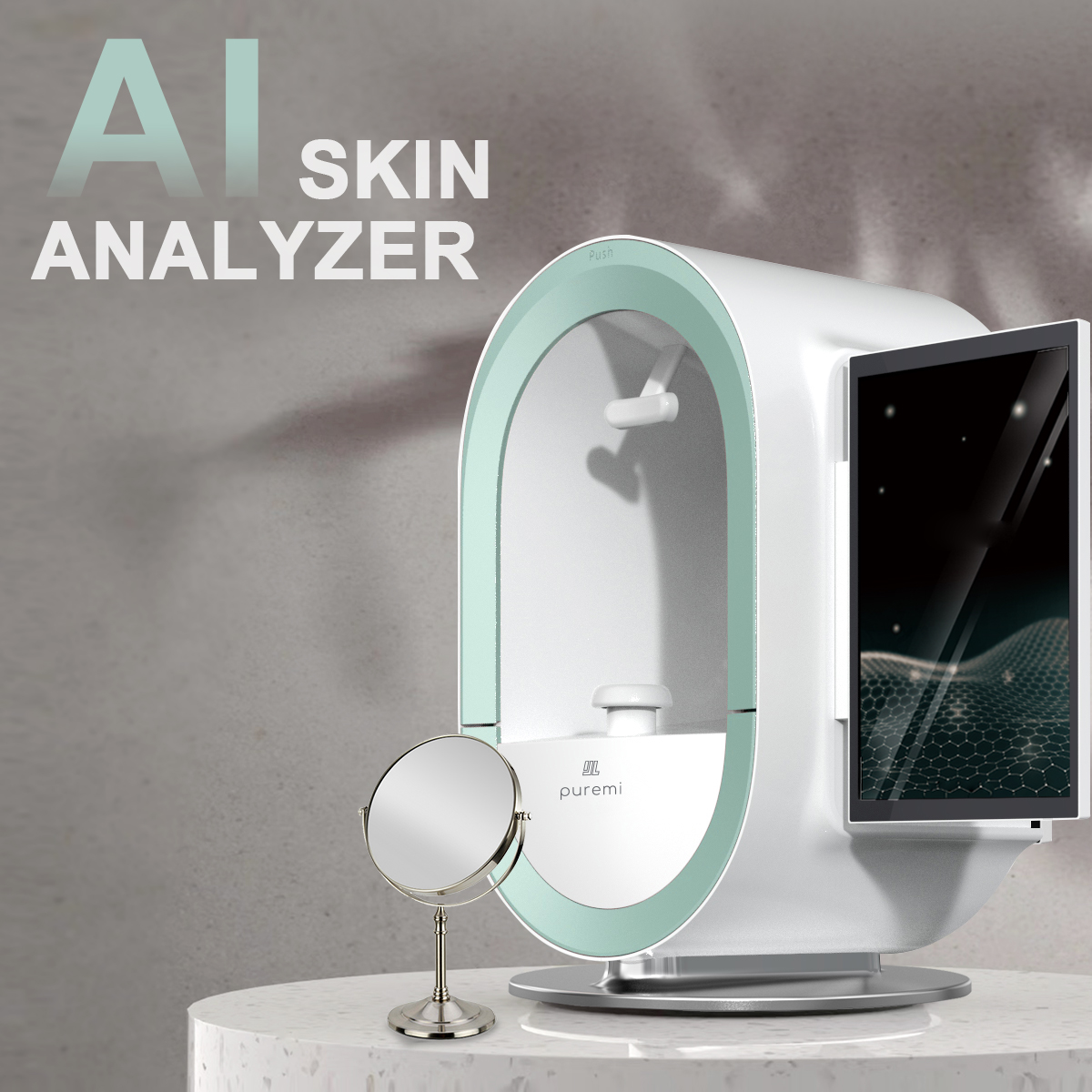 3D AI Face Visia Skin Analysis QR Code for Skin Test Report Skin Analyzer Machine