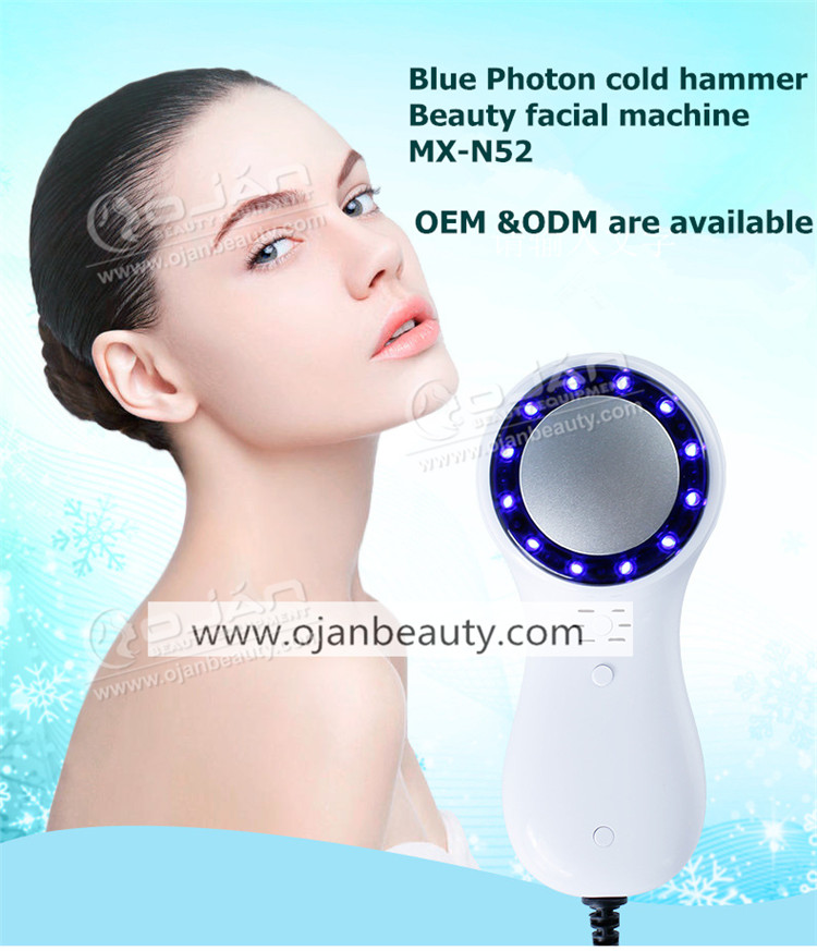 Cryo Facial Skin Cool Cryo-electroporation Beauty Machine/hot Cold Hammer Anti Aging Devices
