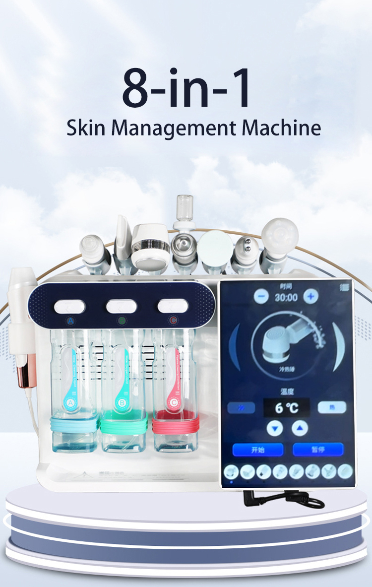 Face Care Oxygen Peel 8-in-1 Hydro Dermabrasion Device