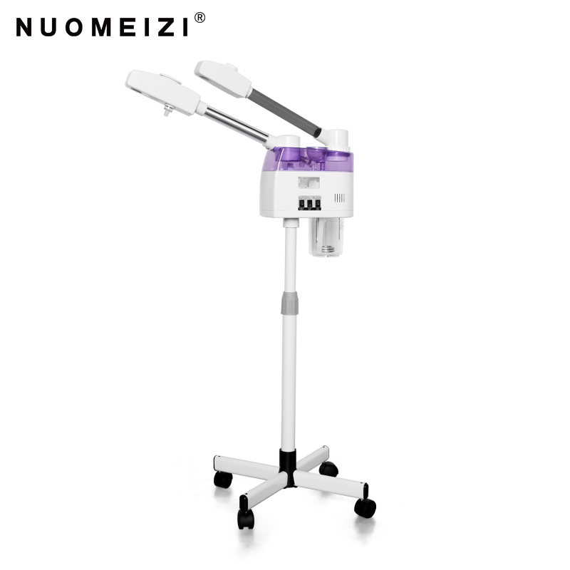 Face Steaming Device 2 in 1 Nano Ionic Hot Professional Spa Luxury Stand Ozone Steam Manual Facial Machine Steamer