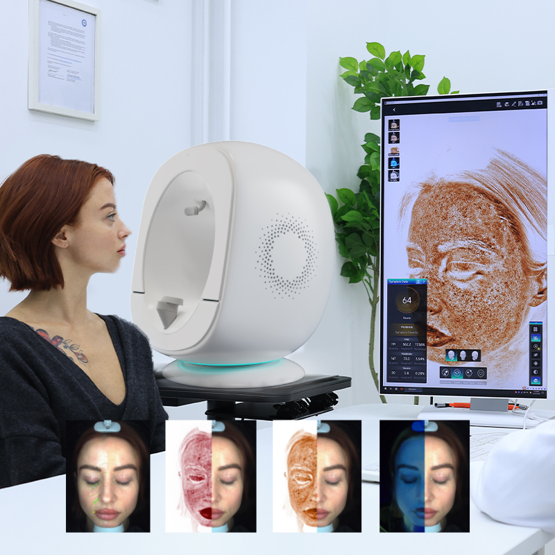 30+ Detection Dimensions Skin Analyzer with Android System Scientific Aging Quantification Via AI Algorithm for Salon Use