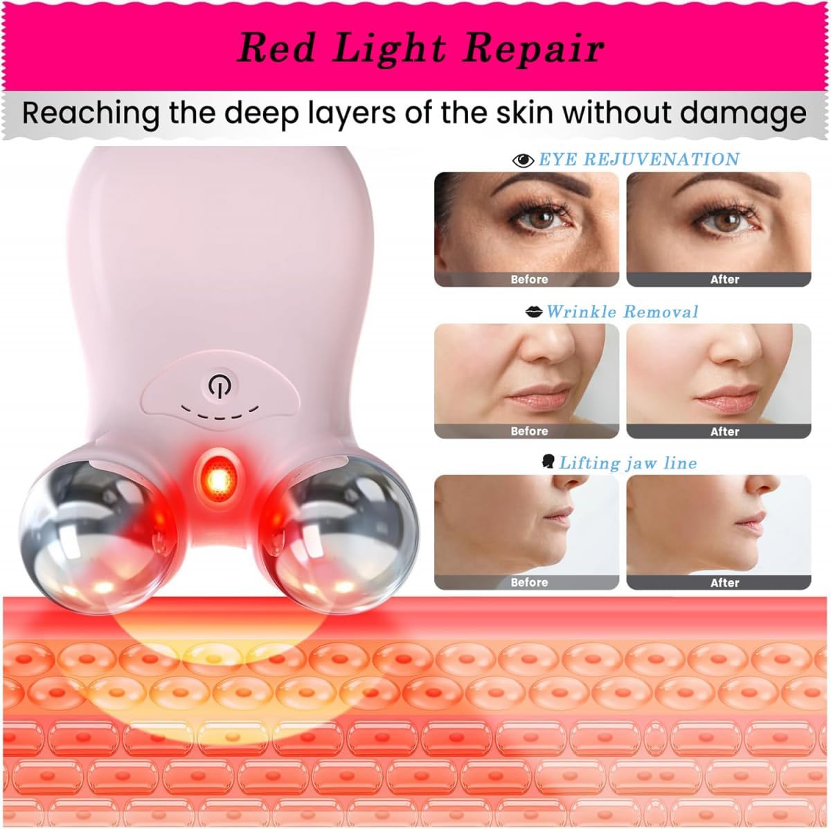 Microcurrent Facial Toning Massager Multi-Functional Microcurrent Face Neck Lifting Massager