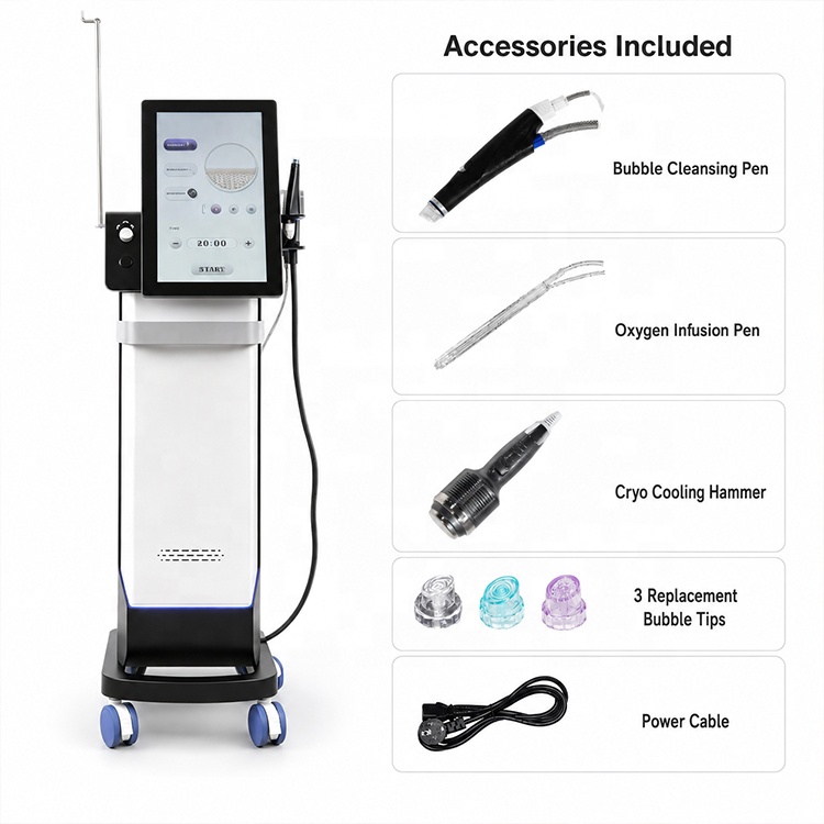 Products Trending 2026 Professional Skin Rejuvenation Machine Vacuum Bubble Oxygen Infusion Cryotherapy Facial Spa Device