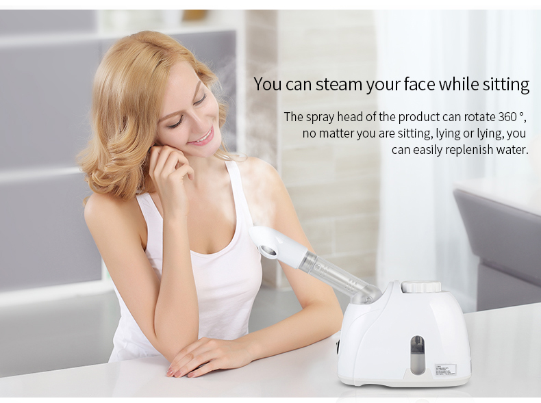 XBH Cuotom Logo Wholesale Home Skin Nano Ionic Spa Portable Professional Face Nose Steam Inhaler Machines Facial Steamer