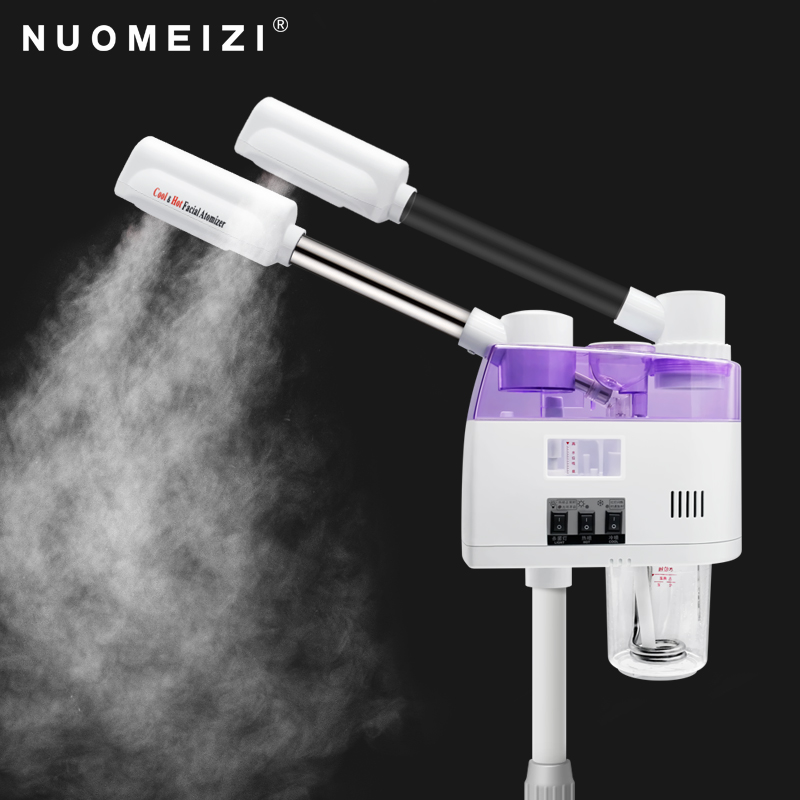 Face Steaming Device 2 in 1 Nano Ionic Hot Professional Spa Luxury Stand Ozone Steam Manual Facial Machine Steamer