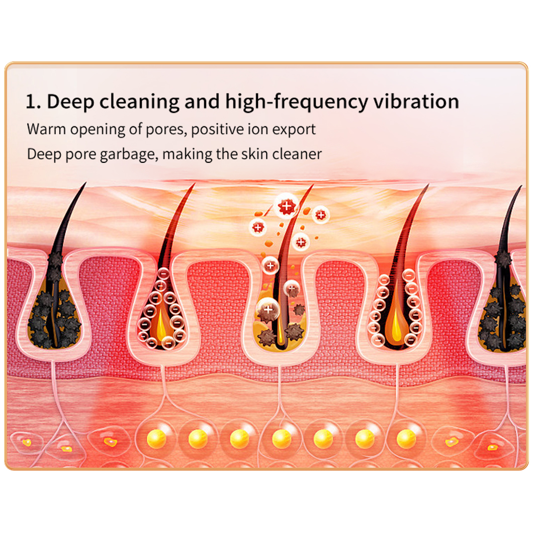 Professional Portable Wireless Charging Ultrasonic Skin Electric Sonic Facial Exfoliator Device Multi Function Facial Machine