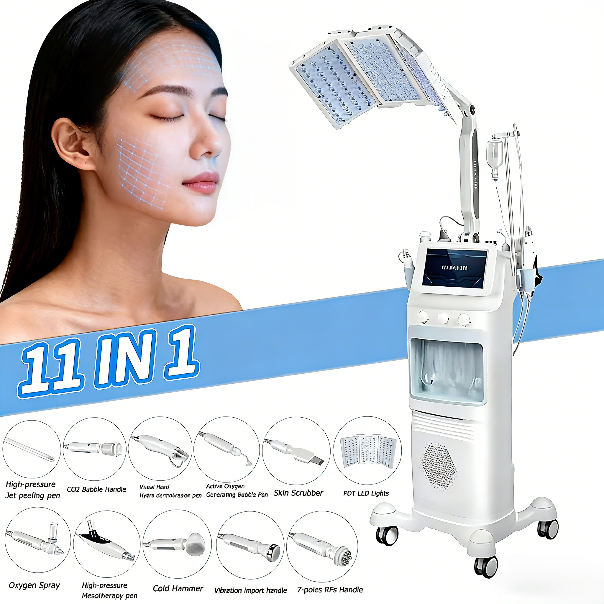 2026 14 in 1 Professional Facial Machines Manufacturer Hydra Dermabrasion Oxygen Jet Skin Care Aqua Peel Hydra Machine