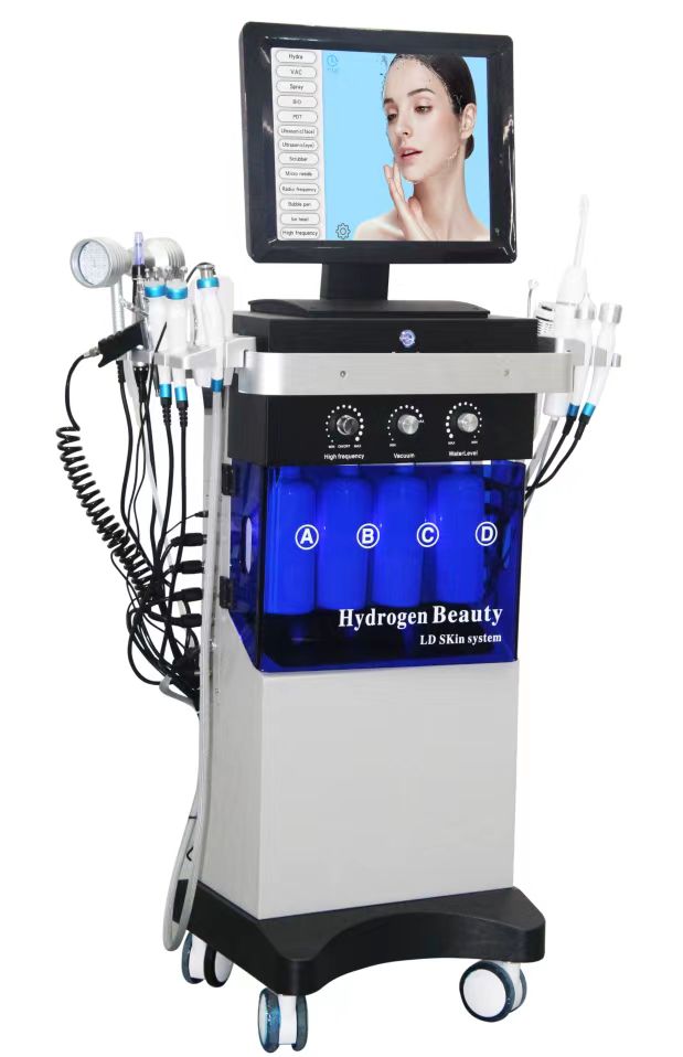 14-in-1 Oxygen Jet Peel Microdermabrasion Facial Machine Vacuum Technology for Commercial Acne Treatment Skin Care