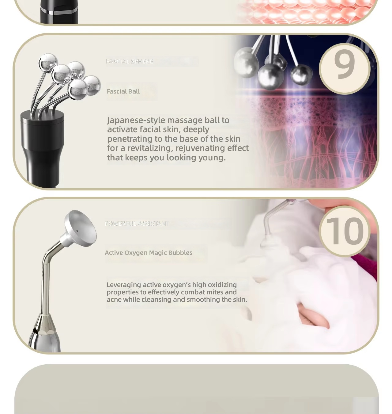 Hydra Bubble 10-in-1 Home Use Skin Beauty Machine Facial Care Equipment with Oxygen Jet Peel & H2O2 Deep Cleaning Model