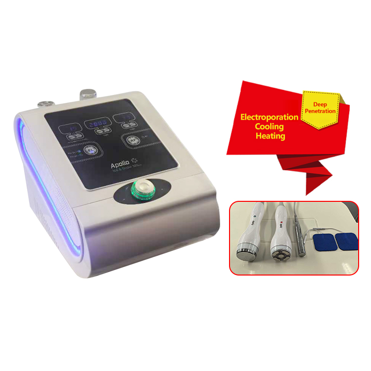 Cryo Facial Cooling Tool Cold Electroporation Serum Absorption Dual Mode Cold Heat Beauty Machine Compact Cold Therapy Device