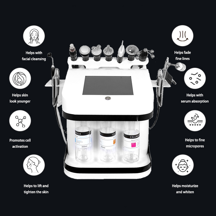 Portable 11 in 1 Small Bubble Hydro Aqua Peel Hydra Beauty Facial Machine Microdermabrasion Machine