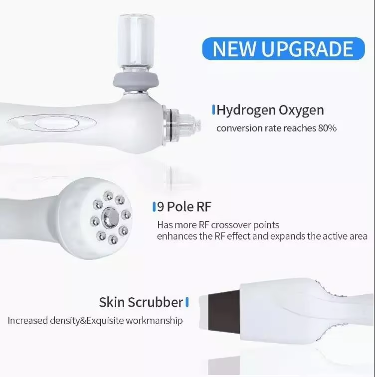Portable Small Bubble hydro diamond facial Device 6 in 1 Aqua Peeling Water Dermabrasion Facial Cleaning Machine for Salon
