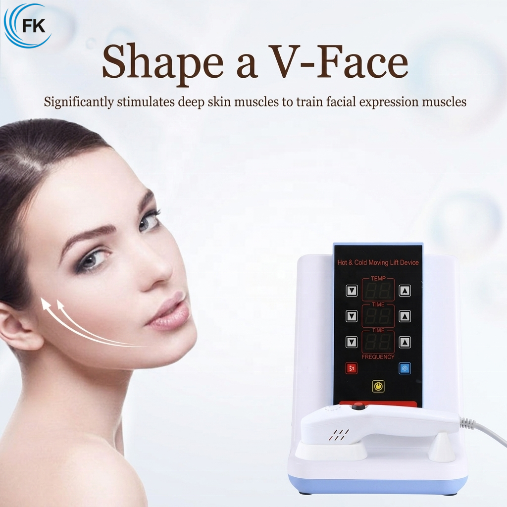 Professional Hot and Cold Skin Care Facial Lifting Machine Cryotherapy Thermotherapy Thermal Face Lift Device