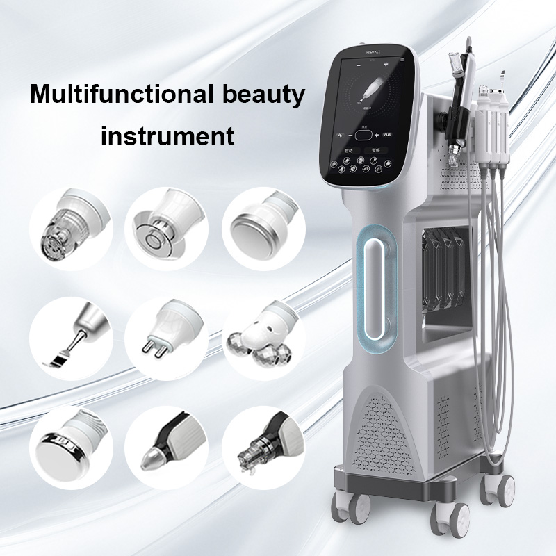 9 in 1 Professional Face Deep Cleansing Beauty Machine with Aqua Peeling Oxygen Bubble for Skin Rejuvenation Skin Tightening
