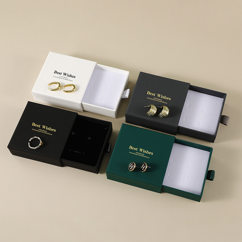 Tongxing PU Leather Buckle Storage Jewelry Gift Box Square Paper Packaging Drawer for Necklaces Rings Earrings Jewelry Box