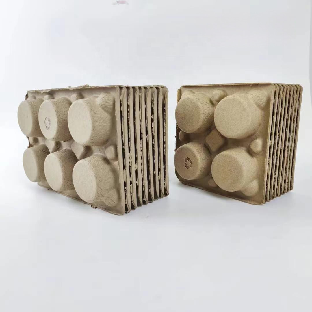 100% Biodegradable and Eco-friendly Beverage Paper Pulp Packaging Take Good protection Package in Transportation