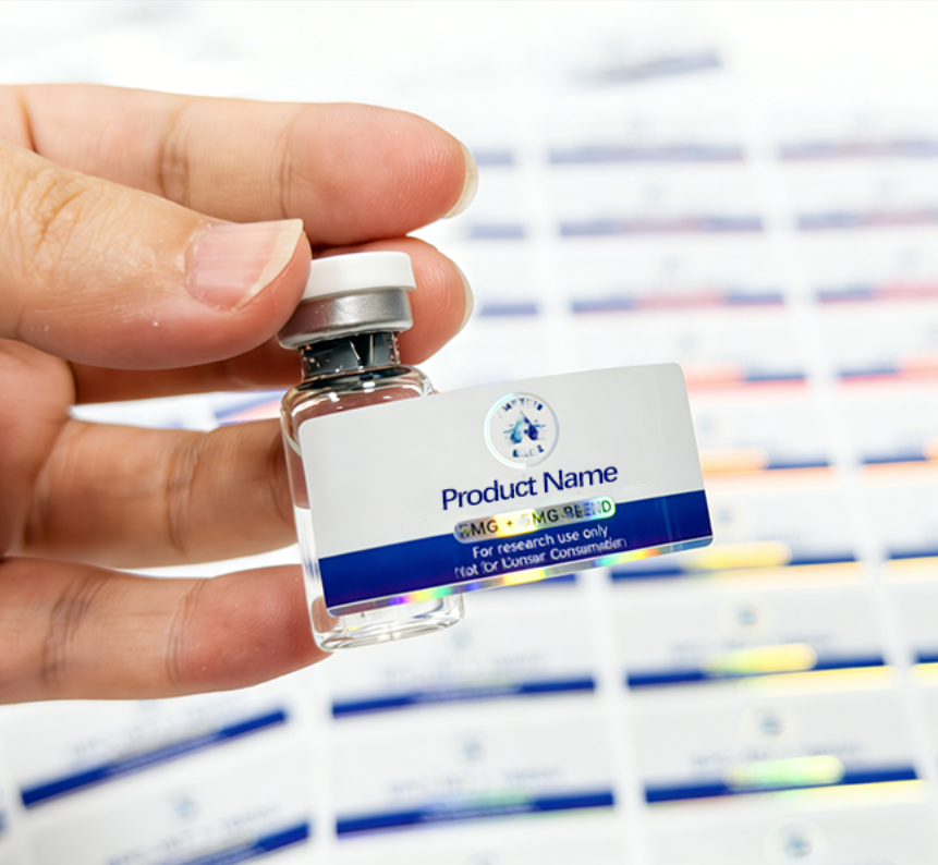 Custom Free Design Waterproof Eco-Friendly Medicine Packaging Pill 2ml/3ml/10ml Label Peptide Box 1pack 2Vials Paper Board