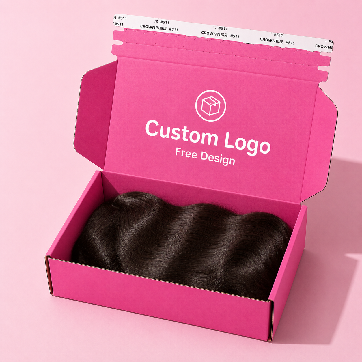 Factory Biodegradable Wig Clothes Shoes Festive Gift Packaging Kraft Tear Strip Paper Shipping Mailer Boxes With Custom Logo