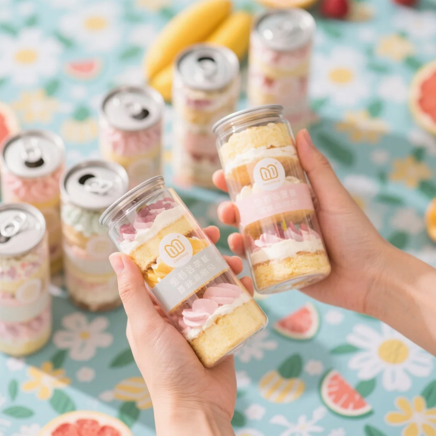 2025 Hot Sale Drink Shop Can Beverage Cake Juice Soda Bottles Pet Plastic Cans