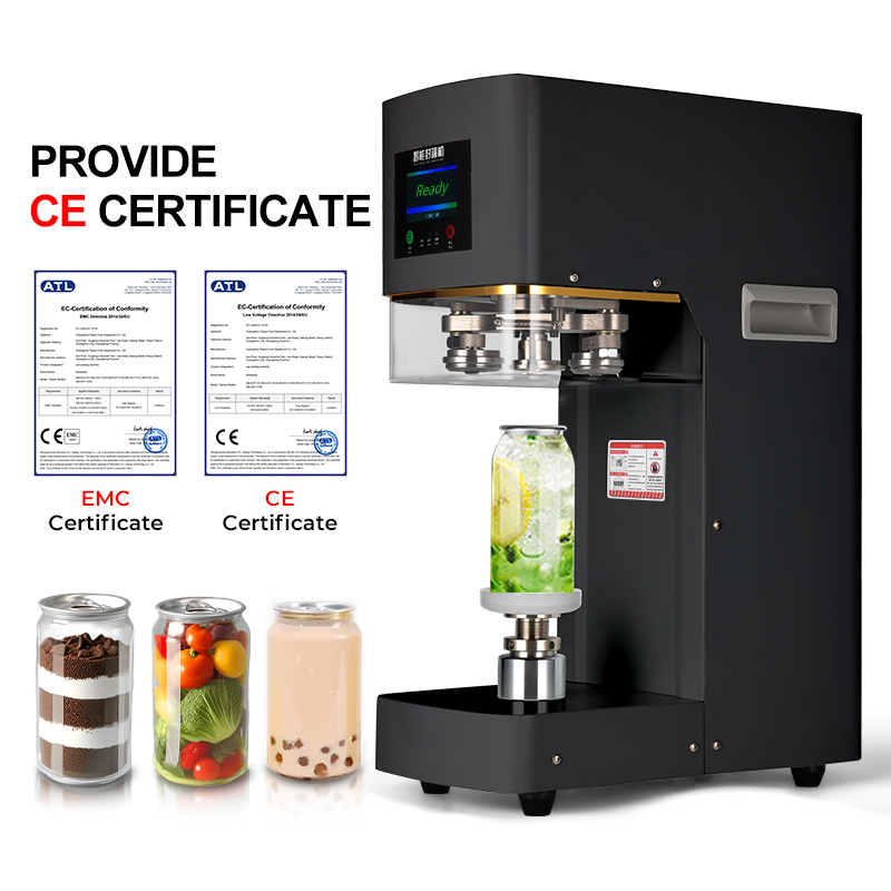 MOSEENER Commercial Soda Pop Can Sealing Machine Automatic PET Tin Can Seamer Beverage Sealer Soda Can Sealer For Milk Tea Shop