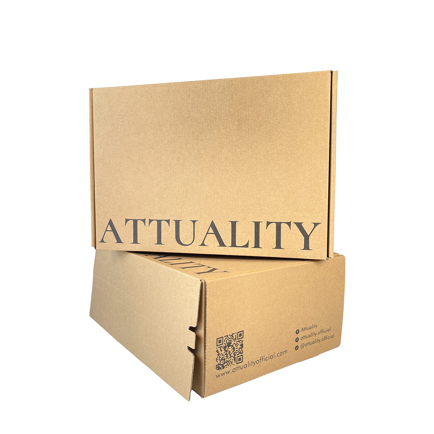 Kraft Cardboard Mailer Box Custom Logo Rigid Corrugated Foldable Recyclable Shipping Packaging Self-Adhesive Eco-Friendly FSC