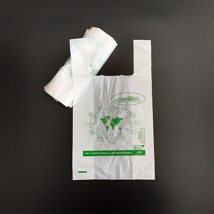Custom Eco-Friendly 100% Biodegradable PLA Plastic Packaging T-Shirts EGP Compostable Shopping Bag Food Fruit Other Items Custom