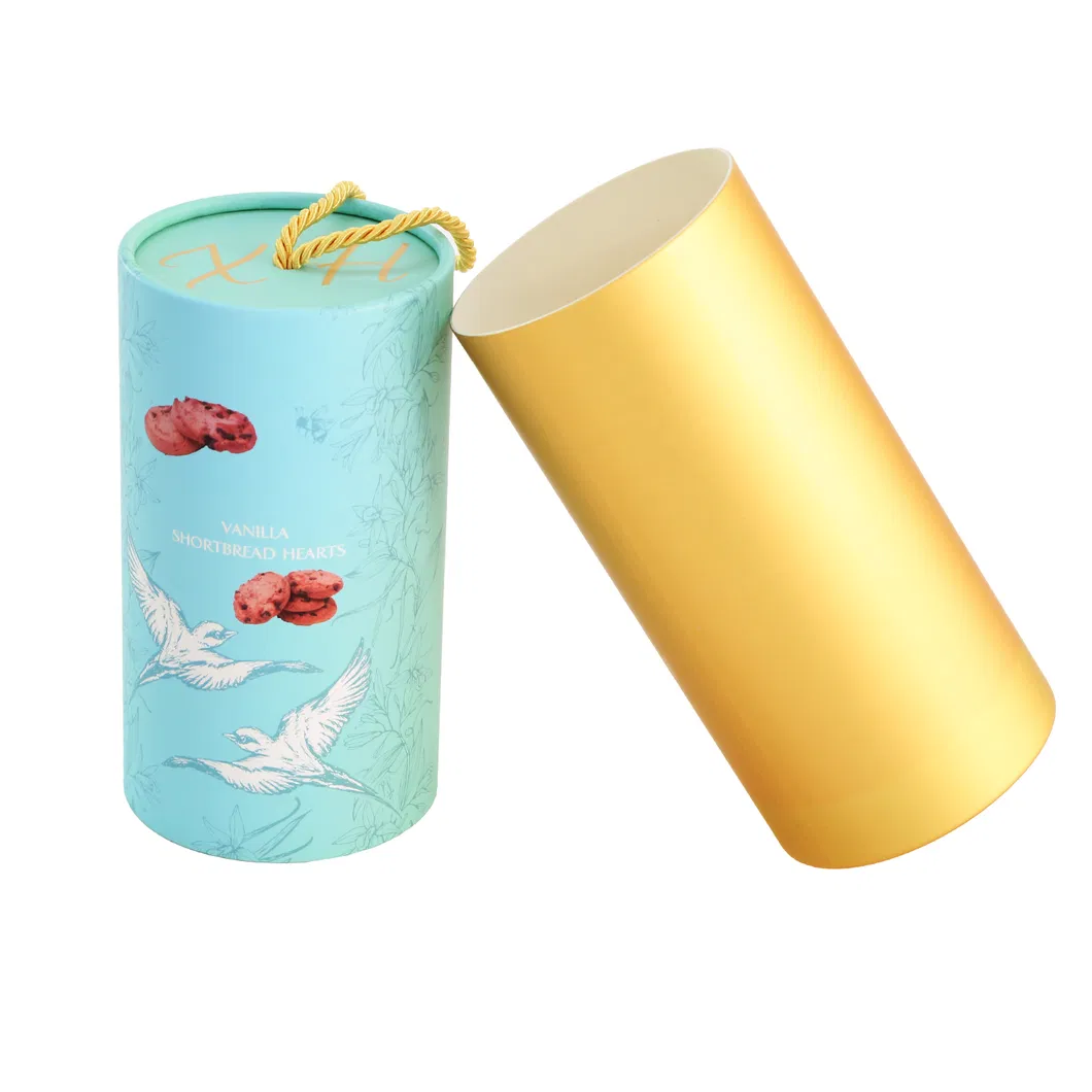Recycled Custom Round Cylinder Box Paper Tube Packaging for Tea Wine Coffee Bean