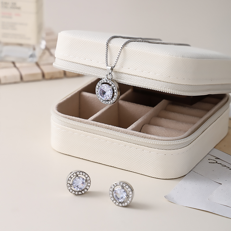 Travel Leather Waterproof Jewelry Gift Box Storage Jewellery Organizer Kid's Jewelry Packaging Box