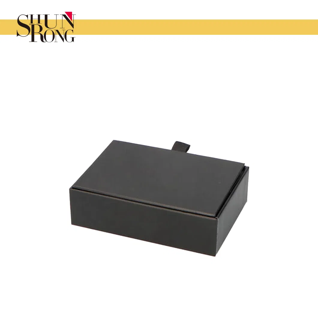 Luxury 6-Piece Chocolate Cardboard Gift Packaging - Black with Golden Paper Dividers