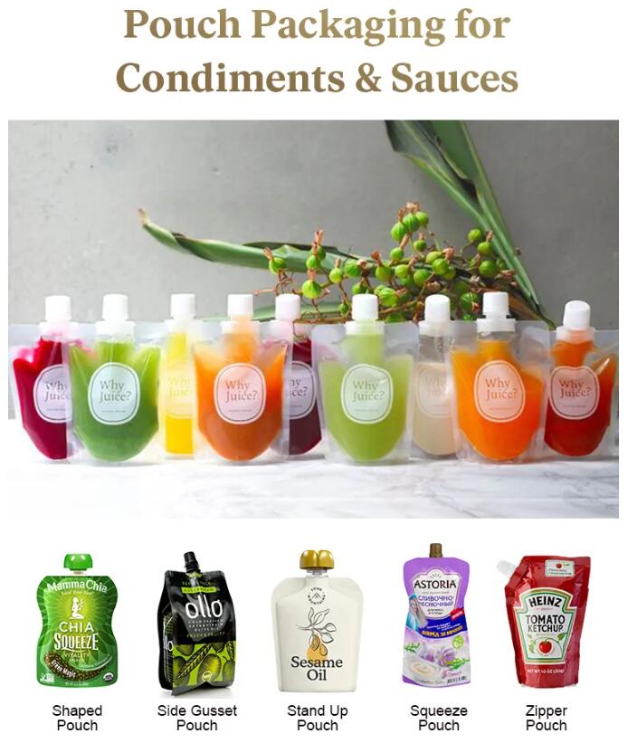 Custom Biodegradable Food Grade Liquid Beverage Packaging Disposable Plastic Juice Drinking Spout Pouches Bags with Straw Hole