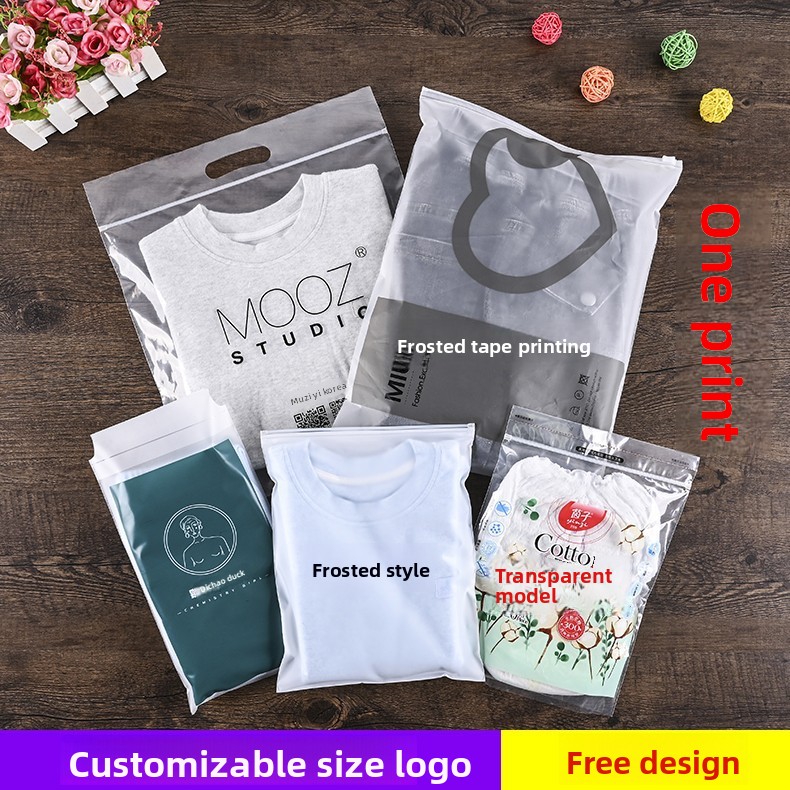 Factory-Direct Clothing Packaging Bags with Zip-Lock Resealable Design Custom Full-Color Printing &amp; Free Artwork