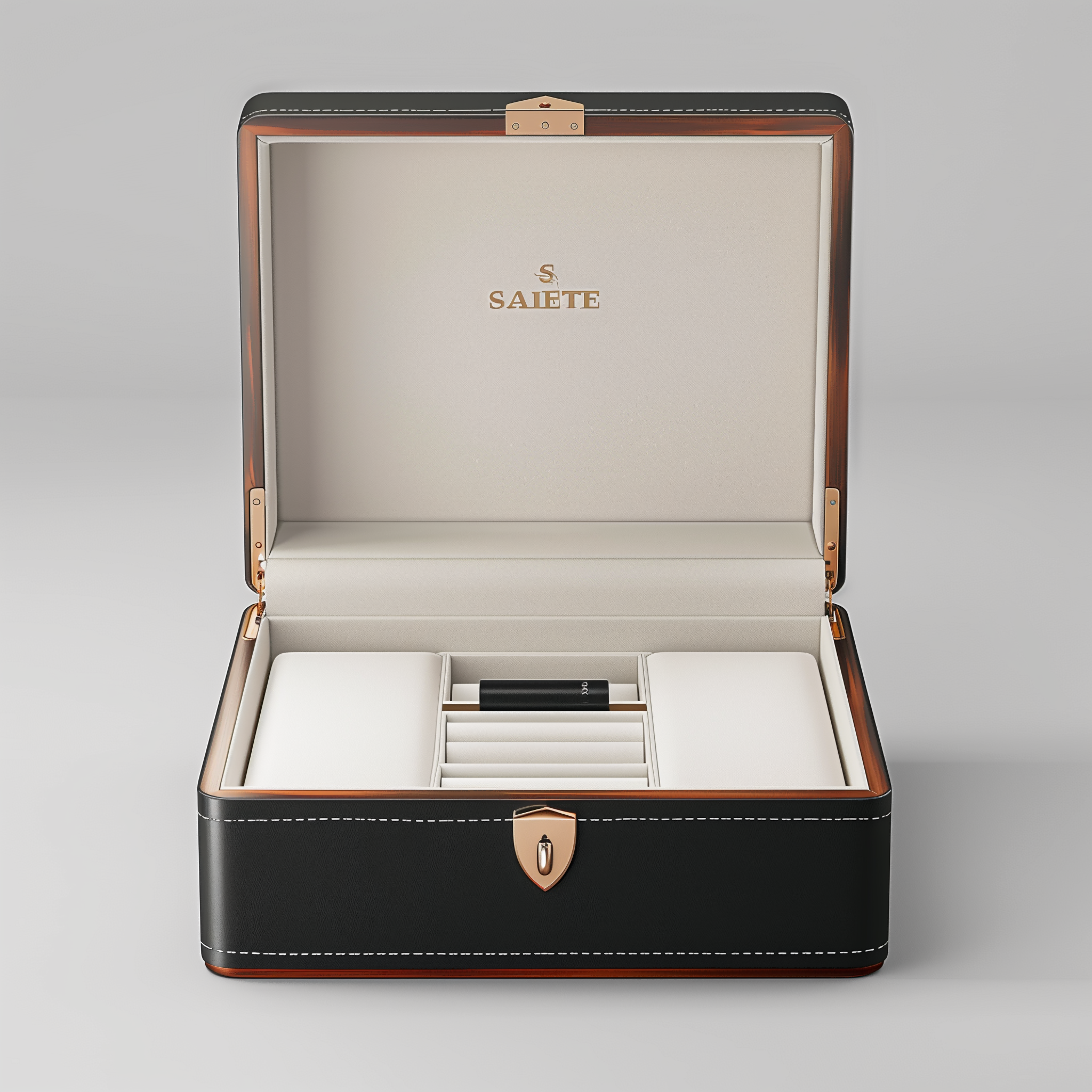 Custom Wholesale Embossing Watch Luxury Handmade High-Grade PU Leather Jewelry Display Box