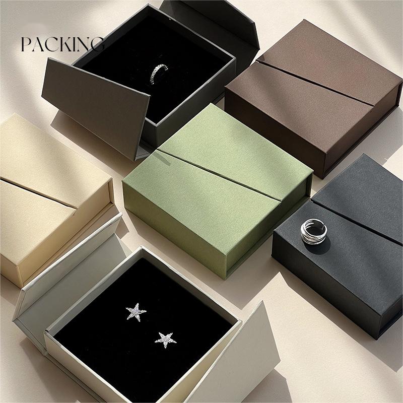 Customizable Luxury Cardboard Magnetic Jewelry Box Rigid Paper Packaging Sponge Lining Matt Lamination 2mm Recyclable Gift