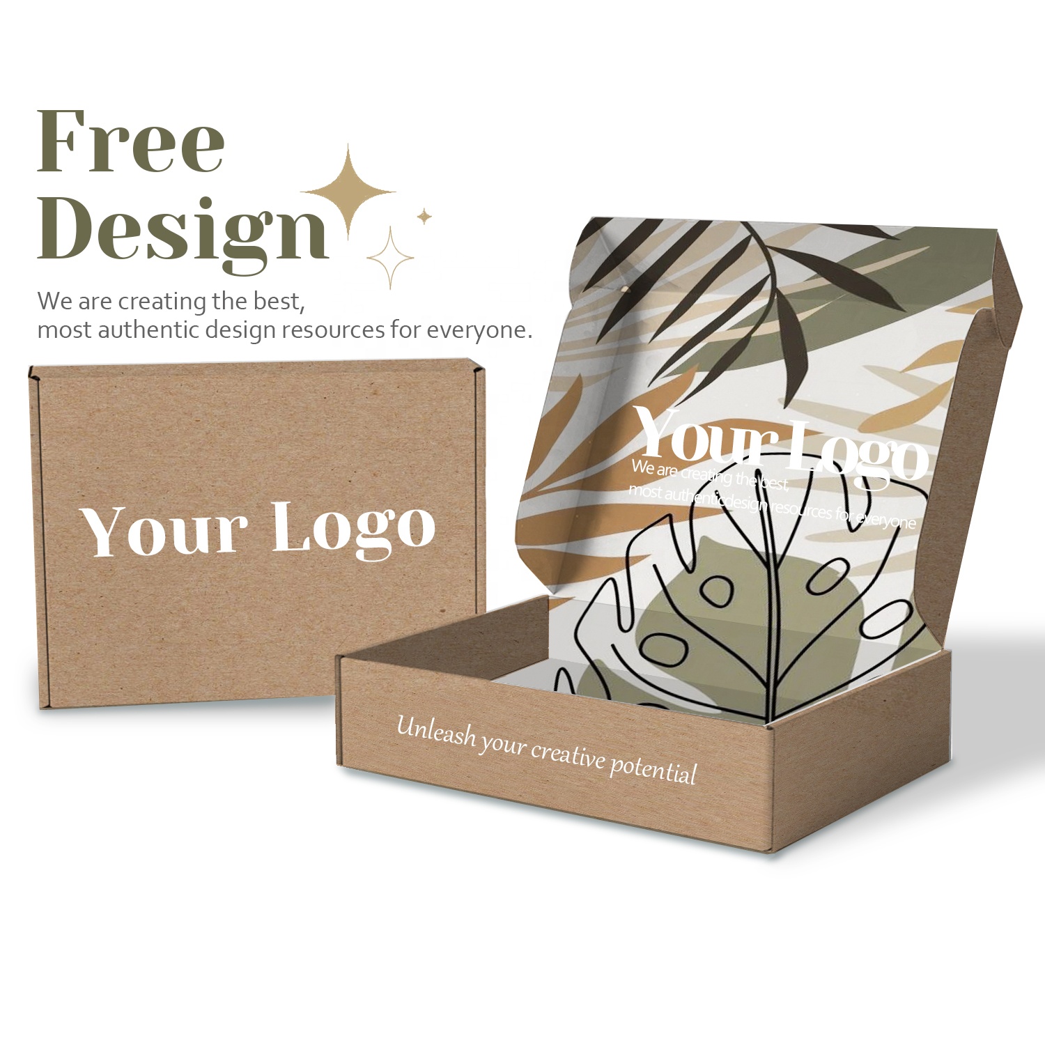 Custom Corrugated Mailing Box. Pink Kraft Paper For Clothes Shipping Boxes Custom Logo