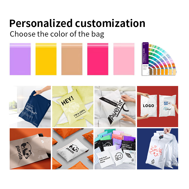EN15343 GRS Certified Recycled Mailing Bags Envelope Shipping Bag Custom Polymailers Poly Mail Mailers Bag For Clothes