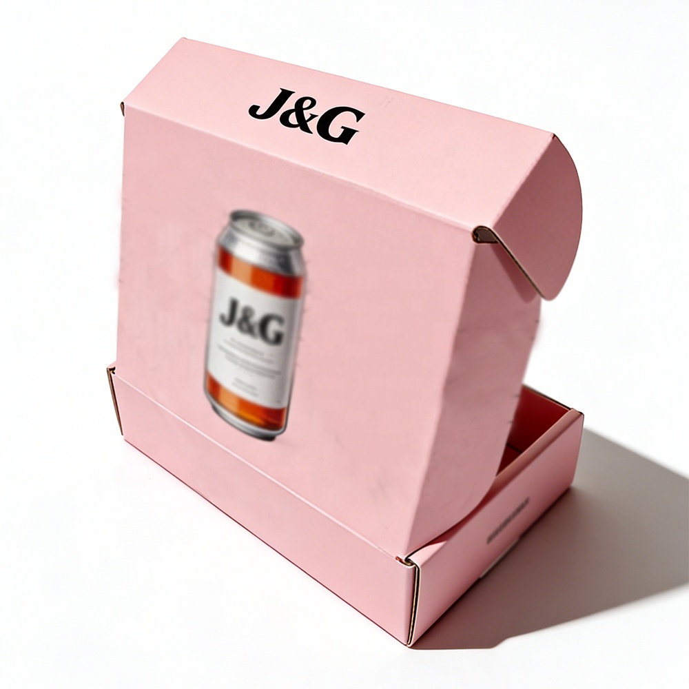 Eco Friendly Printed Corrugated Beverage Cans Gift Box Retail Custom Canned Drinks Beer Packaging Cardboard Box With Insert