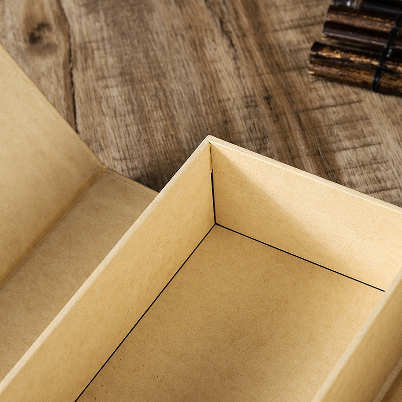 High End Kraft Customized Magnetic Close Gift Box Wine Gift Packaging