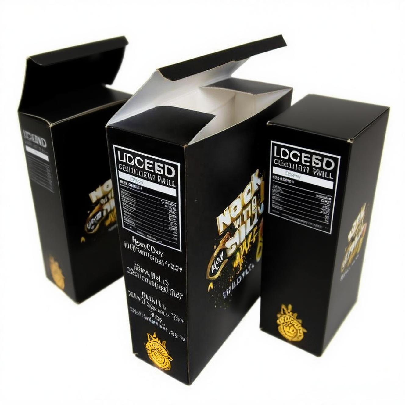 Wholesale Foldable Clothing Hoodies Custom Logo Design Art Paper Cereal Box Packaging for Clothes Food Use Stamping Printing